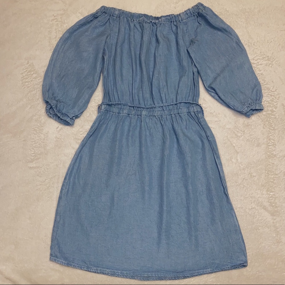 Splendid denim 3/4 sleeve dress